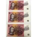 AUSTRALIA 1985 . FIVE 5 DOLLAR BANKNOTES . JOHNSTON/FRASER . CONSECUTIVE TEN